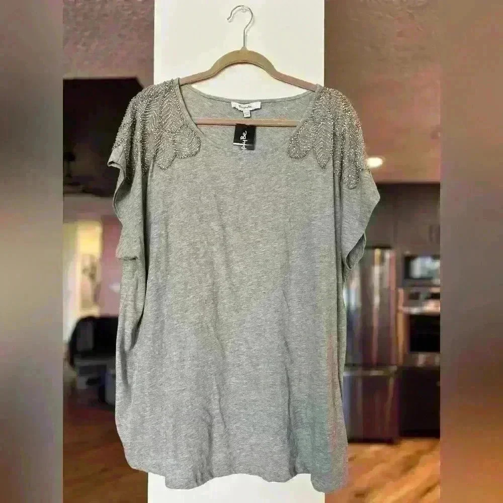 Simply Be embellished shoulder Top sz 20 NWT
